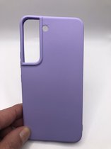 Hoogwaardige Siliconen back cover case - Geschikt voor Samsung Galaxy S22 - TPU hoesje Lila - stevig back cover (Past Alleen S22)