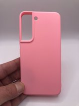 Hoogwaardige Siliconen back cover case - Geschikt voor Samsung Galaxy S22 - TPU hoesje Roze (Past Alleen S22)