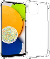 iMoshion Hoesje Geschikt voor Samsung Galaxy A03 Hoesje Siliconen - iMoshion Shockproof Case - Transparant