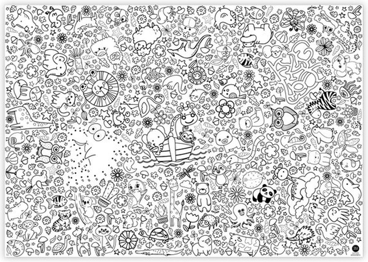 Coloriage Nappe à colorier - Coloriage Nappe à colorier - Animaux et Nature  / Zoo /