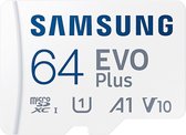 SAMSUNG EVO Plus - 64GB - microSDXC (MB-MC64KA) - met Adapter - 130 MB/s - Teperatuur, water, X-Ray-bestendig