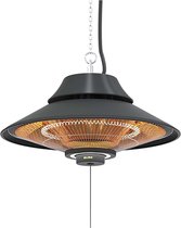 MirKraft Infrarood - 2000W Terrasverwarmer - Elektrische Verwarming - Rond - Hangend - met LED VERLICHT - straalkachel