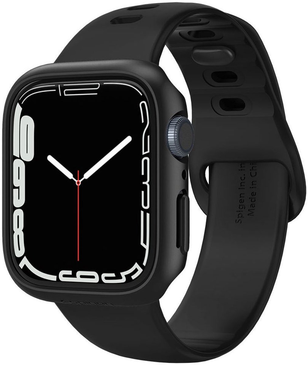 Spigen - Apple Watch 7/8 hoesje - Thin Fit - 45mm - Zwart