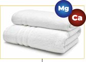 ANTIVA - Wit - Set van 1 Badhanddoek + 1 handdoek - Speciale productie antiviraal en antibacteriële Badhanddoeken set