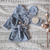 Gioia Giftbox essentials small grey blue - Jongen - Babygeschenkset - Kraamcadeau - Baby cadeau - Kraammand - Babyshower cadeau