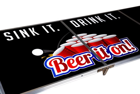 Beerpong Tafel – Bierpong – Drankspel voor Volwassenen – Inklapbaar – Met Handvaten - XFast