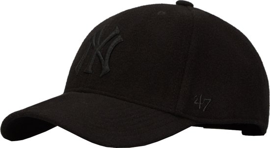47 Brand New York Yankees MLB Melton Snap Cap B-MLTSP17WMP-BK, Mannen, Zwart, Pet, maat: One size