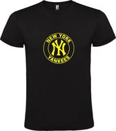 Zwart T-shirt ‘New York Yankees’ Geel Maat M
