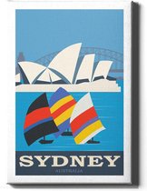 Walljar - Australië Sydney Opera House - Muurdecoratie - Canvas schilderij