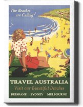 Walljar - Australië Stranden - Muurdecoratie - Canvas schilderij