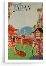 Walljar - Japan Travel Bambi - Muurdecoratie - Poster