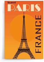 Walljar - Paris Vintage Travel - Muurdecoratie - Poster