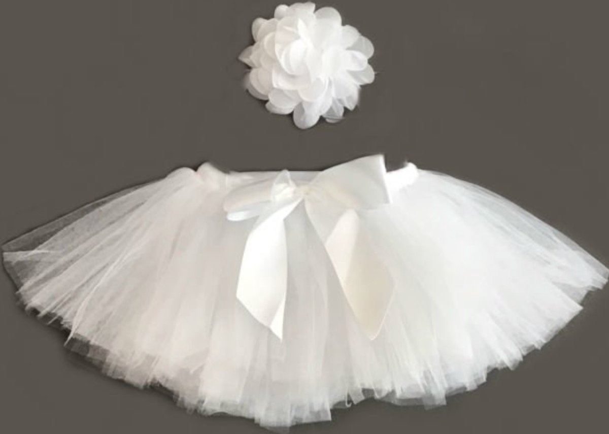 Tutu Set - Wit baby - 0-6 maanden