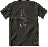 Bierbuik Bier T-Shirt | Unisex Kleding | Dames - Heren Feest shirt | Drank | Grappig Verjaardag Cadeau tekst | - Donker Grijs - XL