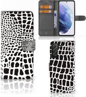 Bookcase Geschikt voor Samsung Galaxy S22 Plus Telefoon Hoesje Slangenprint