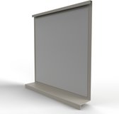 Spiegel Murano | Medium | Licht Grijs | Wandspiegel | Metaal | Strak Design | Modern | 63 x 11 x 60 cm