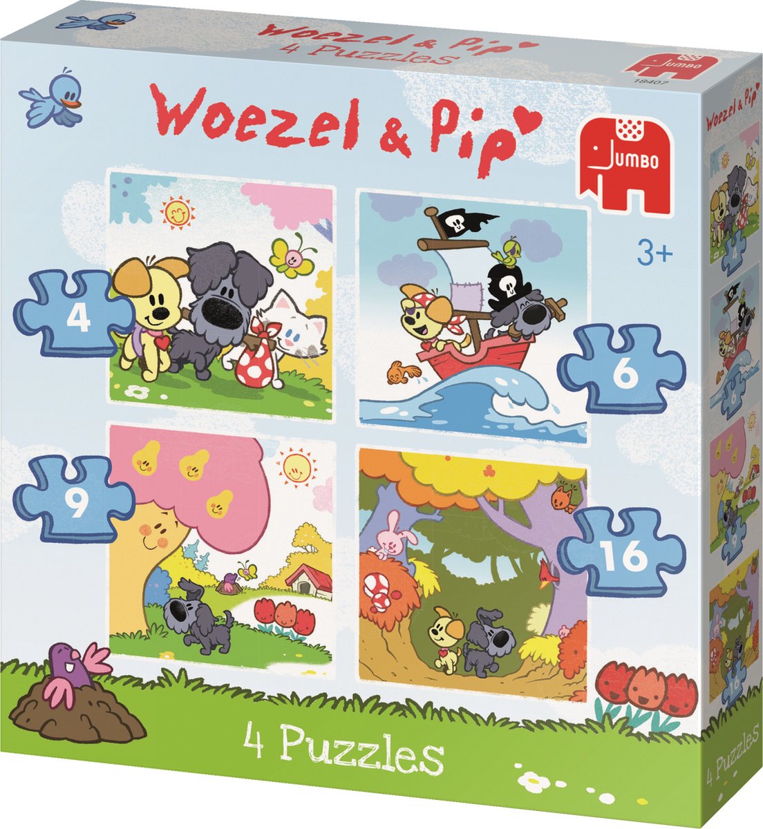 Woezel & Pip 4 in 1 Puzzel | bol.com