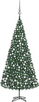 vidaXL Kunstkerstboom met LED's en kerstballen 500 cm groen