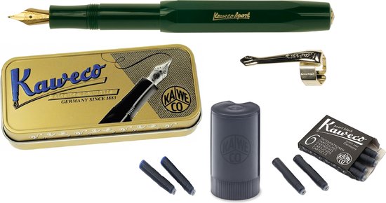 Kaweco Gift Set No.1 (5 pièces) Stylo Plume Sport Classic Vert Stylo Plume  - Large | bol