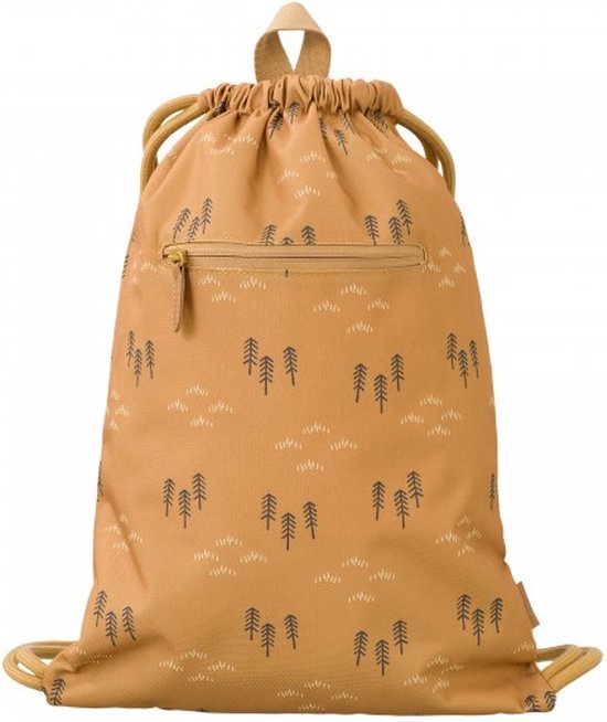 Fresk Zwemtas Kind – 38 x 27 cm – Gymtas – Waterafstotende Strandrugzak voor Kinderen – Zwemzak met Ophanglus – Geel - Woods Spruce