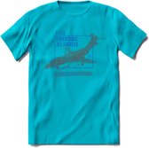 F-101 Vliegtuig T-Shirt | Unisex leger Kleding | Dames - Heren Straaljager shirt | Army F16 | Grappig bouwpakket Cadeau | - Blauw - XL