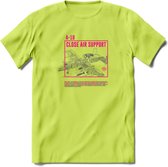 A-10 Warthog Vliegtuig T-Shirt | Unisex leger Kleding | Dames - Heren Straaljager shirt | Army F16 | Grappig bouwpakket Cadeau | - Groen - XL