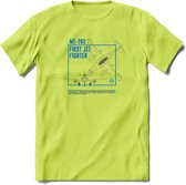 ME-262 Vliegtuig T-Shirt | Unisex leger Kleding | Dames - Heren Straaljager shirt | Army F16 | Grappig bouwpakket Cadeau | - Groen - XXL