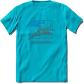 F-15 Vliegtuig T-Shirt | Unisex leger Kleding | Dames - Heren Straaljager shirt | Army F16 | Grappig bouwpakket Cadeau | - Blauw - M