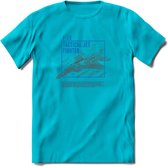 F-15 Vliegtuig T-Shirt | Unisex leger Kleding | Dames - Heren Straaljager shirt | Army F16 | Grappig bouwpakket Cadeau | - Blauw - XL