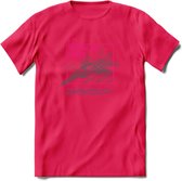 F-15 Vliegtuig T-Shirt | Unisex leger Kleding | Dames - Heren Straaljager shirt | Army F16 | Grappig bouwpakket Cadeau | - Roze - M