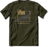 F-101 Vliegtuig T-Shirt | Unisex leger Kleding | Dames - Heren Straaljager shirt | Army F16 | Grappig bouwpakket Cadeau | - Leger Groen - L