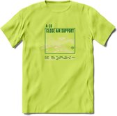 A-10 Warthog Vliegtuig T-Shirt | Unisex leger Kleding | Dames - Heren Straaljager shirt | Army F16 | Grappig bouwpakket Cadeau | - Groen - XXL