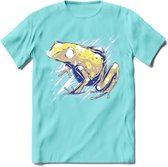 Dieren T-Shirt | Kikker shirt Heren / Dames | Wildlife frog kleding cadeau - Licht Blauw - S