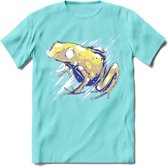 Dieren T-Shirt | Kikker shirt Heren / Dames | Wildlife frog kleding cadeau - Licht Blauw - M