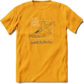 AV-8B Vliegtuig T-Shirt | Unisex leger Kleding | Dames - Heren Straaljager shirt | Army F16 | Grappig bouwpakket Cadeau | - Geel - S