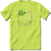 SU-35 Vliegtuig T-Shirt | Unisex leger Kleding | Dames - Heren Straaljager shirt | Army F16 | Grappig bouwpakket Cadeau | - Groen - 3XL