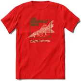 F-106 Vliegtuig T-Shirt | Unisex leger Kleding | Dames - Heren Straaljager shirt | Army F16 | Grappig bouwpakket Cadeau | - Rood - 3XL