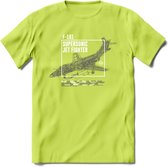 F-101 Vliegtuig T-Shirt | Unisex leger Kleding | Dames - Heren Straaljager shirt | Army F16 | Grappig bouwpakket Cadeau | - Groen - M