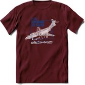 F-101 Vliegtuig T-Shirt | Unisex leger Kleding | Dames - Heren Straaljager shirt | Army F16 | Grappig bouwpakket Cadeau | - Burgundy - XXL