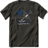 ME-262 Vliegtuig T-Shirt | Unisex leger Kleding | Dames - Heren Straaljager shirt | Army F16 | Grappig bouwpakket Cadeau | - Donker Grijs - XL