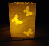 10 x Candle Bag Vlinder  Midi formaat | binnen & buiten | windlicht, papieren kaars houder, lichtzak, candlebag, candlebags, sfeerlicht