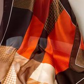 Sjaal-Autum-Bruin-70 x70 cm-Luxe-Polyester-Charme Bijoux