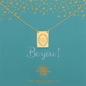 Heart to Get | Goudkleurige Kettingen | Initaal X | Letter ketting | Initialen ketting | Plaatje met initiaal en krans