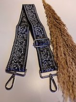 Schoudertas band - Hengsel - Bag strap - Fabric straps - Boho - Chique - Chic - Lijnen twee motieven