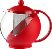 Theepot - 1.25L - Filter - Rood