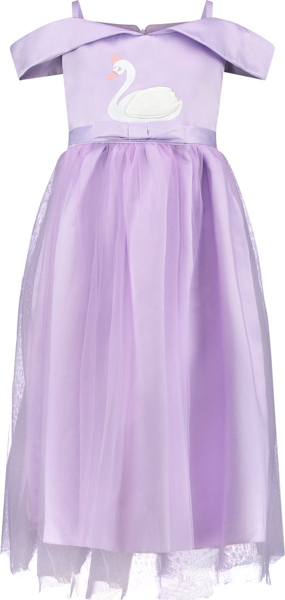 Prinsessenjurk meisje - Speelgoed 7 jaar - Prinsessen verkleedkleding - Zwaan - Het Betere Merk - Tiara - Kroon - Toverstaf - Paars — afbeelding 11
