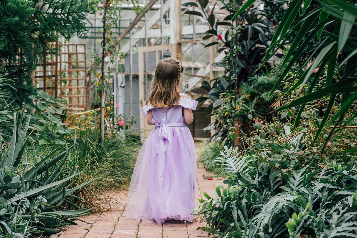 Prinsessenjurk meisje - Speelgoed 7 jaar - Prinsessen verkleedkleding - Zwaan - Het Betere Merk - Tiara - Kroon - Toverstaf - Paars — afbeelding 13