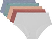 DIM Ecodim pockets Katoen Dames Boxers- 5-Pack- Blauw/Groen/Rood/beige/Wit- Maat S