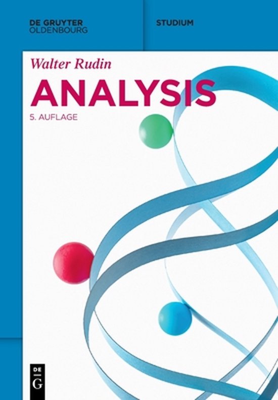 Boek "Analysis" van Walter Rudin, 5e editie. Abstracte cover met linten en bollen.