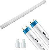 LED TL Armatuur met T8 Buis - Prima Housing Pro - 120cm Dubbel - Philips - CorePro LEDtube EM 840 - 28W - Natuurlijk Wit 4000K | Vervangt 72W